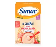 13556-sunar mlecna kase 8 cerealii jahoda banan 6m+ 210 g